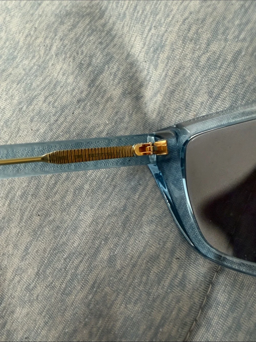 Bottega Veneta Blue Transparent Square Sunglasses - new tag